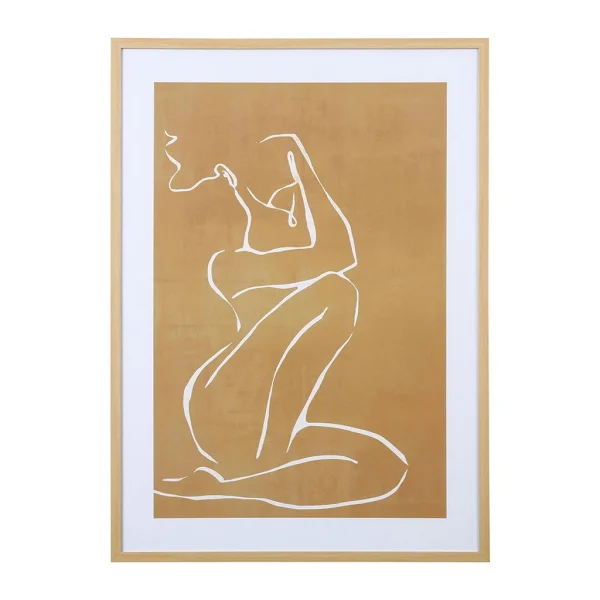 Pas Cher Magasin Soldes SEMA DESIGN Cadre Deco Encadré Femme Beige 52x72cm 1