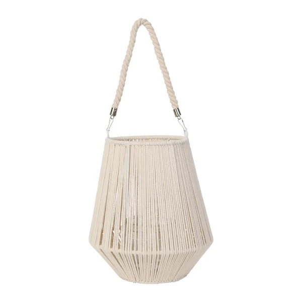 soldes pas cher SEMA DESIGN Lanterne X2 Corde Creme Nature D30xh37 Et D17.5xh20cm 3