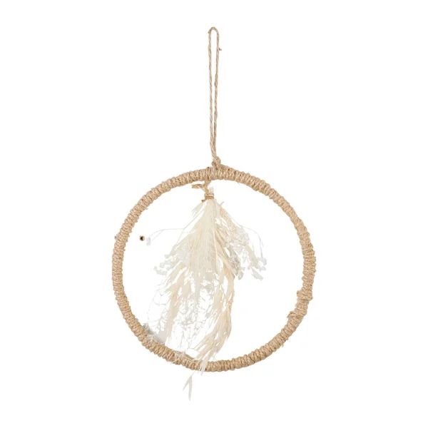 Meilleur Prix Garanti SEMA DESIGN Deco Suspendre Limonium Naturel D16.5cm En Fleurs Sechees Et Jute 1