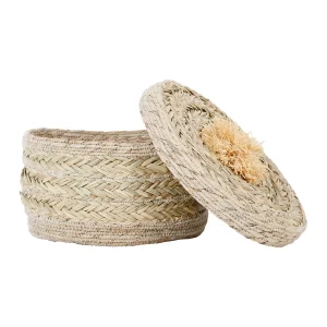 SEMA DESIGN Boite Avec Couvercle (lot De 2) Yaana Naturel En Jonc De Mer Et Jute grande qualité 7