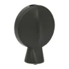 vente chaude SEMA DESIGN Vase Face Noir 14x6xh18cm Gres 11