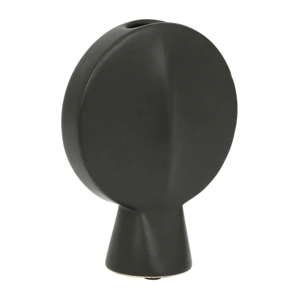 vente chaude SEMA DESIGN Vase Face Noir 14x6xh18cm Gres 1