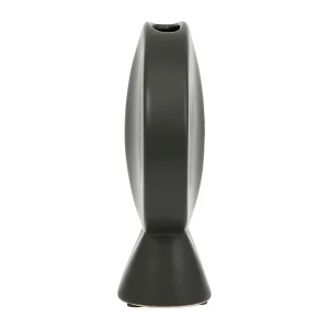 vente chaude SEMA DESIGN Vase Face Noir 14x6xh18cm Gres 9