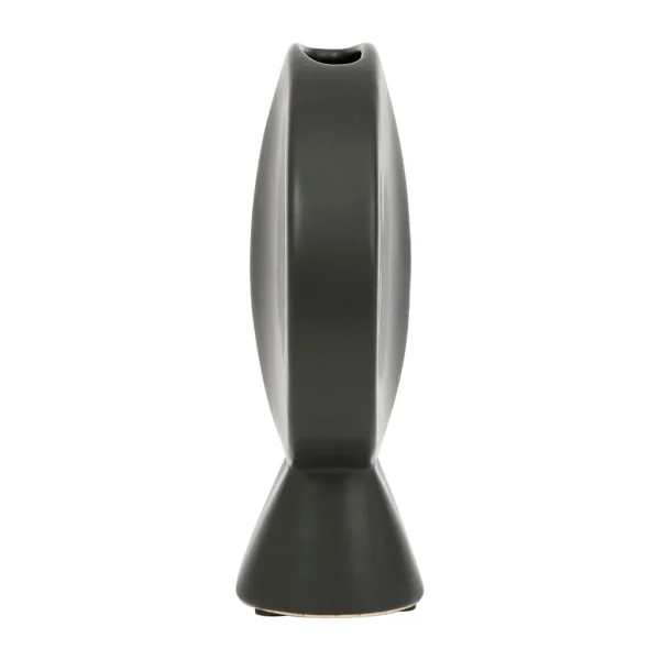 vente chaude SEMA DESIGN Vase Face Noir 14x6xh18cm Gres 4