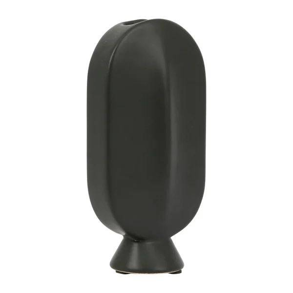 grande qualité SEMA DESIGN Vase Face Noir 9×5.5xh17.5cm Gres 1