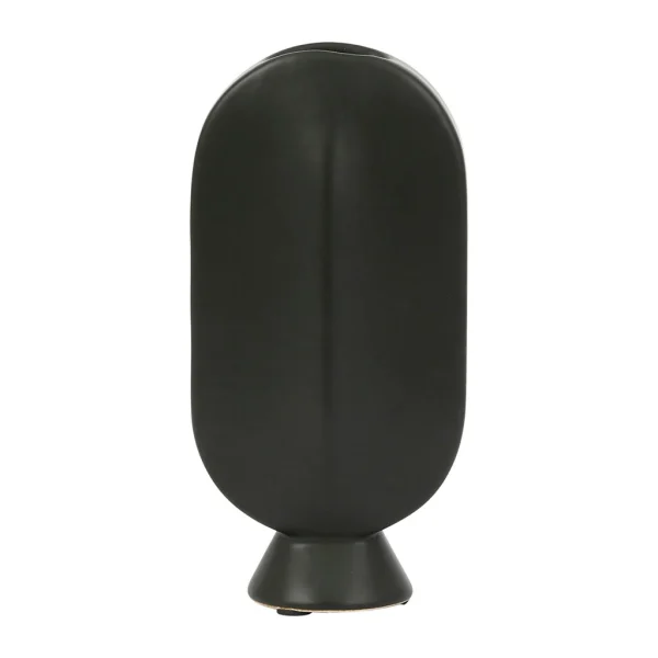 grande qualité SEMA DESIGN Vase Face Noir 9×5.5xh17.5cm Gres 3