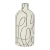 SEMA DESIGN Vase Ligne Blanc Casse D12xh25cm Gres Couleurs variées 19