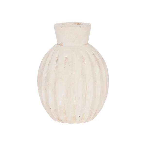 Nouveau SEMA DESIGN Vase Rond Pour Fleurs Séchées Creme – Paulownia 1