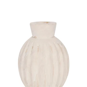 soldes pas cher SEMA DESIGN Vase Rond Pour Fleurs Séchées Creme – Paulownia 6