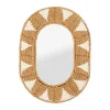 de garantie authentique SEMA DESIGN Miroir Ovale En Corde Et Coton Naturel Et Blanc 31x42cm – Terre Brulée 11