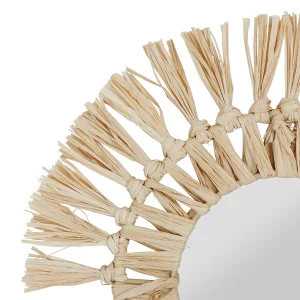 Livraison rapide SEMA DESIGN Miroir Rond En Raphia Naturel D30cm 7