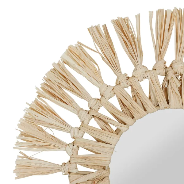 Livraison rapide SEMA DESIGN Miroir Rond En Raphia Naturel D30cm 3