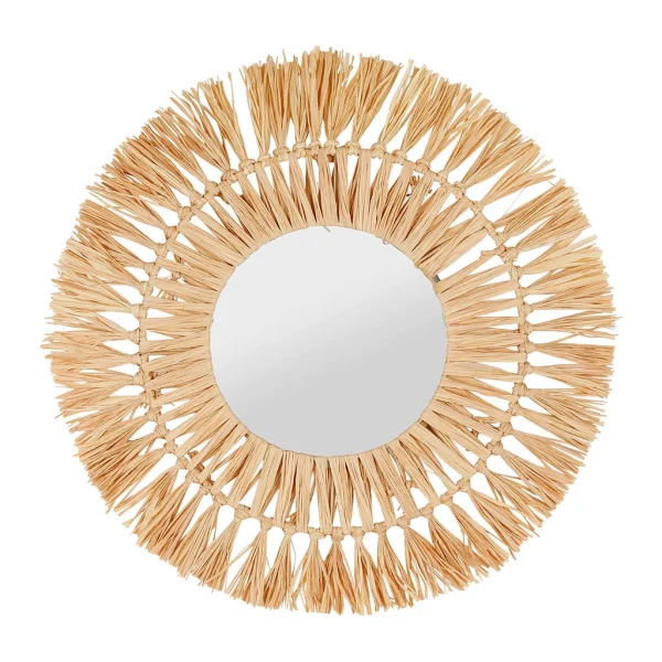 prix le plus bas SEMA DESIGN Miroir Rond En Raphia Naturel D50cm 1