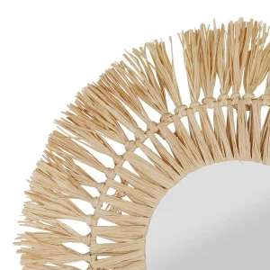 prix le plus bas SEMA DESIGN Miroir Rond En Raphia Naturel D50cm 6