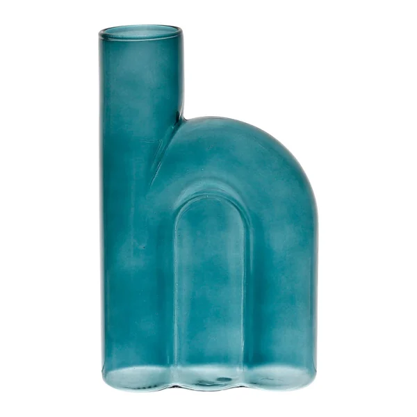 SEMA DESIGN Vase Soliflore émeraude En Verre – Blue Sand pas cher 1