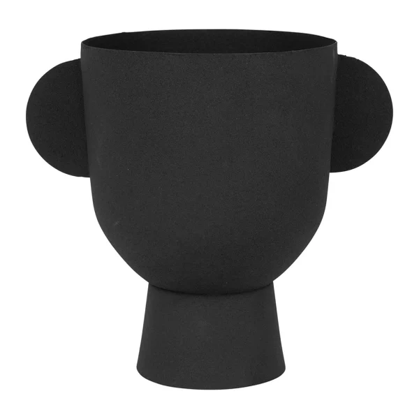 boutiqued pas cher SEMA DESIGN Vase Pour Fleur Séchée En Fer Noir – Terre Brulée 1