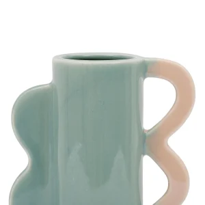 SEMA DESIGN Vase Vert Et Corail En Grès – Funny REMISE 6