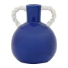 pas cher marque SEMA DESIGN Vase Rond Bleu Marine En Grès -funny 16