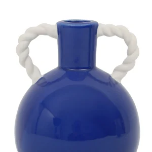 pas cher marque SEMA DESIGN Vase Rond Bleu Marine En Grès -funny 6