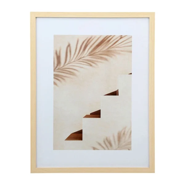 SEMA DESIGN Cadre Déco Escalier Beige Et Naturel 32x42cm – Sweet Leaves le grand escompte 1