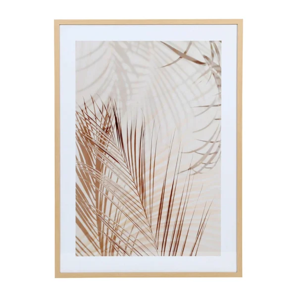 SEMA DESIGN Cadre Déco Feuille De Palmier Beige 52x72cm- Sweet Leaves site pas cher 1