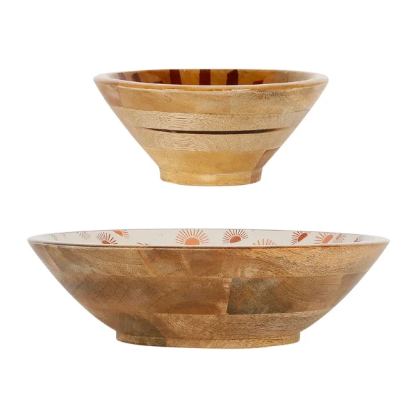 Livraison gratuite SEMA DESIGN Coupes X2 Terracotta En Manguier – Sweet Leaves 1