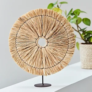 pas cher SEMA DESIGN Déco Rosace Cuzco Naturel D31Xh36cm En Raphia Et Fer 15