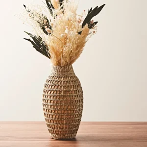 Opjet Vase Hugo En Bambou Et Paille – H34cm Boutique 6